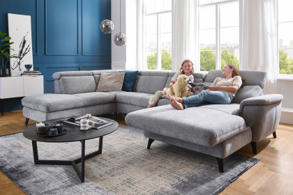Tango-LE26 von Polsteria - Wohnlandschaft links grey