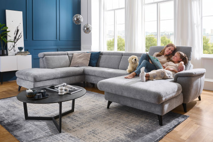 Tango-LE26 von Polsteria - Wohnlandschaft links grey