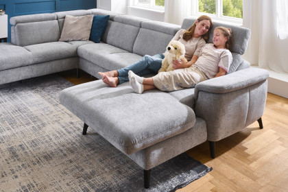 Tango-LE26 von Polsteria - Wohnlandschaft links grey