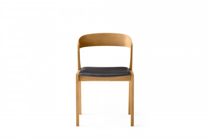 #825 Dining Chair von Skovby - Massivholzstuhl in Leder black