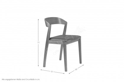 #825 Dining Chair von Skovby - Massivholzstuhl in Leder black
