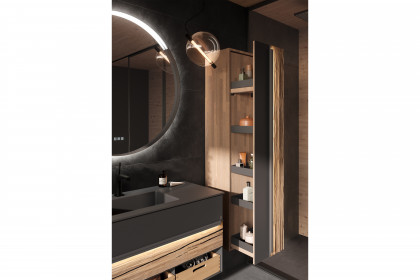 Jarin von Musterring - Badezimmer in Wildeiche/ Glas graphit