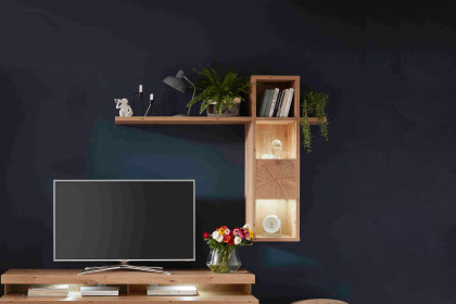 Sylt-living von IDEAL Möbel - Wandregal in Eiche Artisan inklusive Beleuchtung