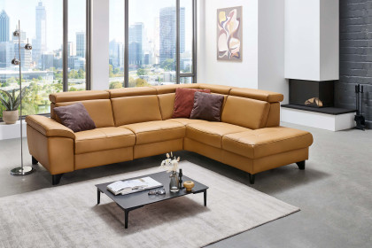 PN-EM23166 von Polinova - Ledersofa Variante rechts kurkuma