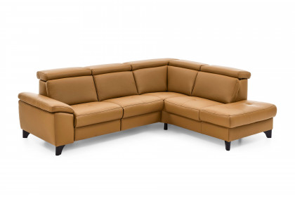 PN-EM23166 von Polinova - Ledersofa Variante rechts kurkuma