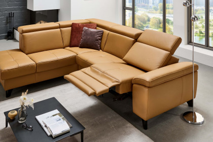 PN-EM23166 von Polinova - Ledersofa Variante links kurkuma