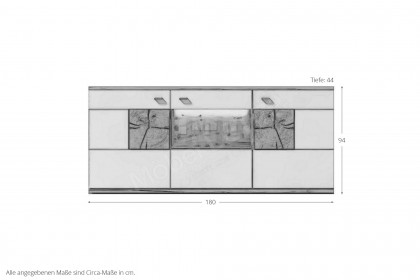 Sylt-living von IDEAL Möbel - Sideboard weiß/ Eiche Artisan