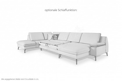 HU-PC23006 von Hukla - Wohnlandschaft links pearl