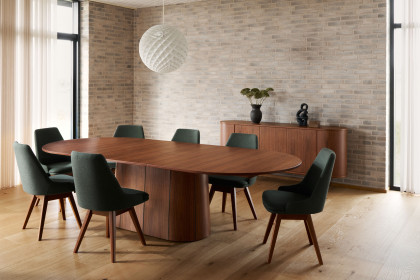 #115 Dining Table von Skovby - Funktionstisch in Nussbaum lackiert