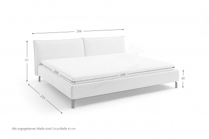 Pisa von Candy Sleep - Polsterbett grey