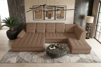 PG-LE-05 von BASTI dein Sofa - Polstersofa Variante rechts braun