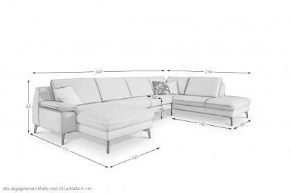 HU-PC23006 von Hukla - Wohnlandschaft rechts pearl
