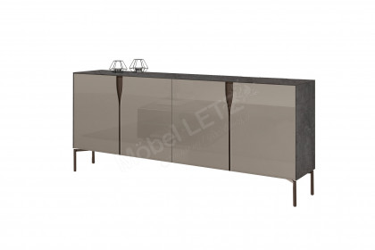Vinci von LEONARDO Living - Sideboard Keramik stone und Glas grau