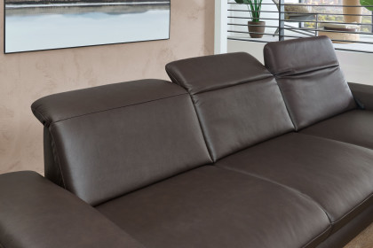 PN-IN22025 von Polinova - Ledersofa Ausführung rechts braun