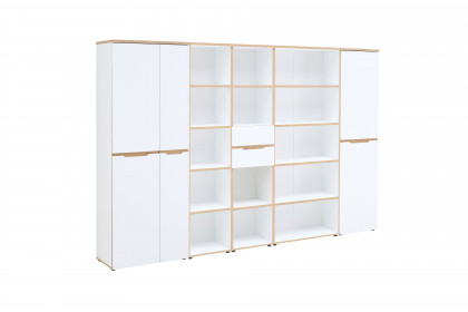 Memphis-Office von Innostyle - Büromöbelset mit Kantendesign in Artisan Eiche