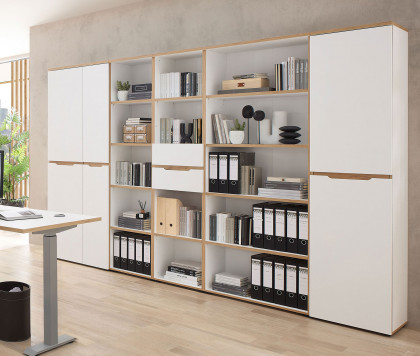 Memphis-Office von Innostyle - Büromöbelset mit Kantendesign in Artisan Eiche