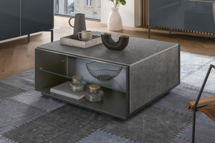 Vinci von LEONARDO Living - Couchtisch in Titanium dark und Keramik stone