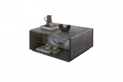 Vinci von LEONARDO Living - Couchtisch in Titanium dark und Keramik stone
