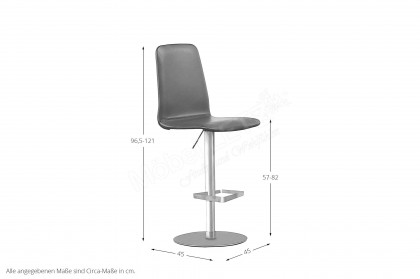 #50 Bar Stool von Skovby - Barhocker in Leder schwarz