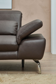 PN-IN22025 von Polinova - Ledersofa Ausführung links braun