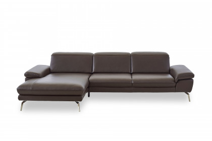PN-IN22025 von Polinova - Ledersofa Ausführung links braun