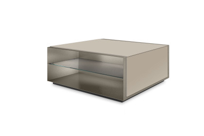 Vinci von LEONARDO Living - Couchtisch in Metall champagne und Lack sand