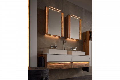 Jarin von Musterring - Badezimmer Altholz-Eiche/ Colorglas weiß