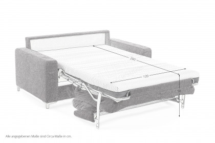 HU-LS23121 von Hukla - Schlafsofa 120 x 200 cm in Silber