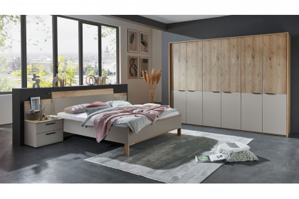 Cuneo-sleeping von Disselkamp - Schlafzimmer taupe - Balkeneiche