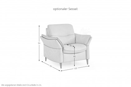 HU-SF24080 von Hukla - Sofaduo pearl