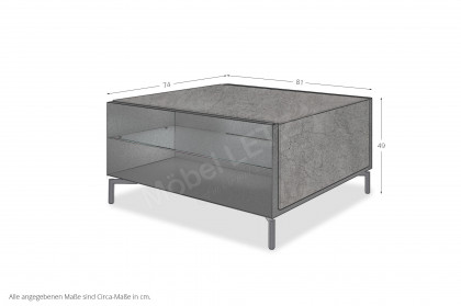 Vinci von LEONARDO Living - Couchtisch aus Metall bronze und Eiche