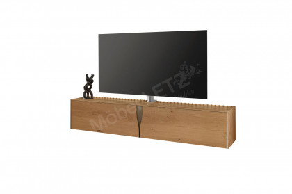 Vinci von LEONARDO Living - Lowboard in Asteiche und Akzent Metall champagne