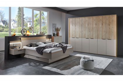 Cuneo-sleeping von Disselkamp - Schlafzimmer-Vorzugsset Eiche - taupe