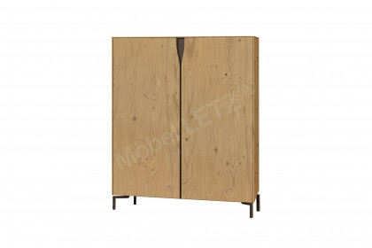 Vinci von LEONARDO Living - Highboard in Eichenfurnier mit Designfüßen