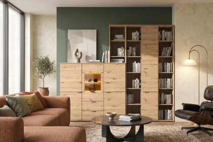Alpha-living von RMI Möbel - Wohnwand  A2437 Alteiche