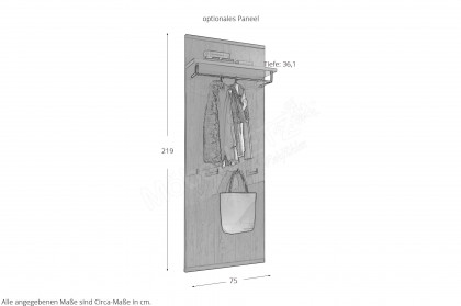 Siena von Rietberger - Garderobe in Lack Terra & Nussbaum