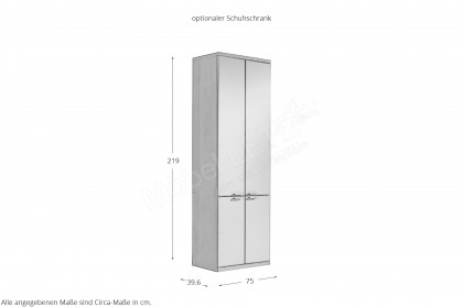 Siena von Rietberger - Garderobe in Lack Terra & Nussbaum