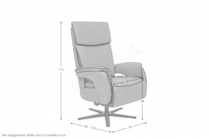 Viona Style Lazyline von Polsteria - Relaxsessel grey-blue