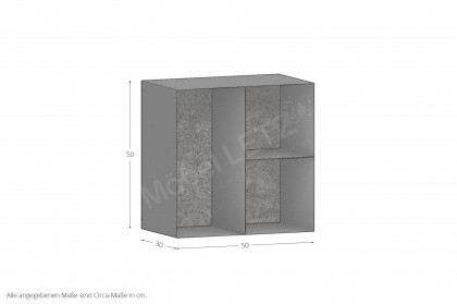 Vinci von LEONARDO Living - Hängeregal Metall mit Keramik in Stone