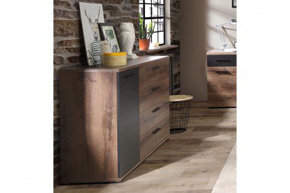 Jacky von Forte - Sideboard ca. 125 cm breit Schlammeiche - Schwarzeiche