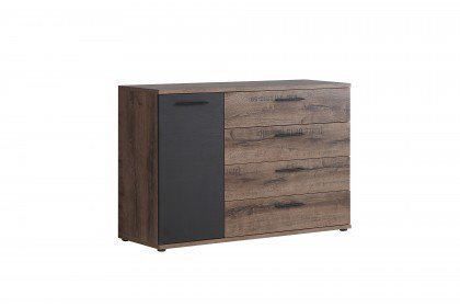 Jacky von Forte - Sideboard ca. 125 cm breit Schlammeiche - Schwarzeiche