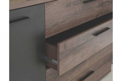 Jacky von Forte - Sideboard ca. 125 cm breit Schlammeiche - Schwarzeiche