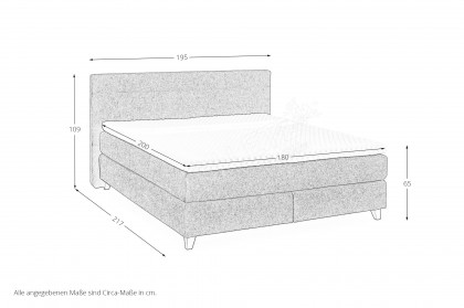 HU-BX25023 von Hukla - Boxspringbett KT 25023 anthrazit