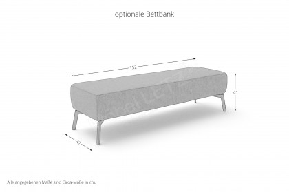 Ilva-Dream von Candy Sleep - Polsterbett grey