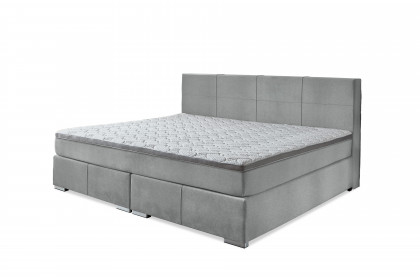 Linz-BX2610 von Sun Garden - Familien-Boxspringbett silber