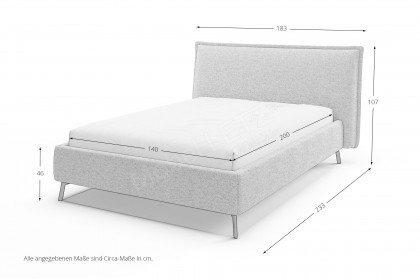 Ilva-Dream von Candy Sleep - Polsterbett 140 in Nature