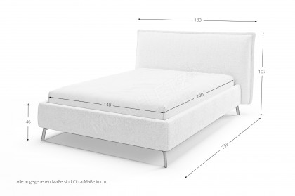 Ilva-Dream von Candy Sleep - Polsterbett 140 in Snow