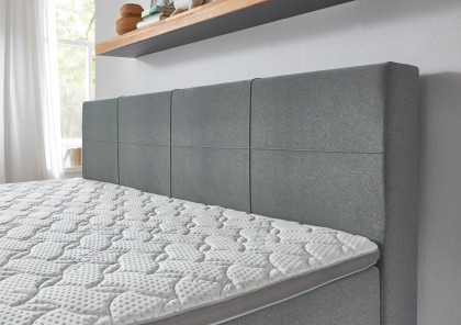Linz-BX2610 von Sun Garden - Familien-Boxspringbett grau