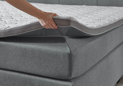 Linz-BX2610 von Sun Garden - Familien-Boxspringbett grau