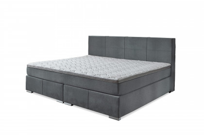 Linz-BX2610 von Sun Garden - Familien-Boxspringbett grau